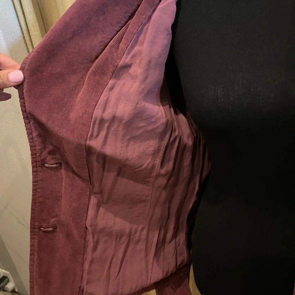 Free People Byron Corduroy Blazer in Mulberry - Picture 6 of 8